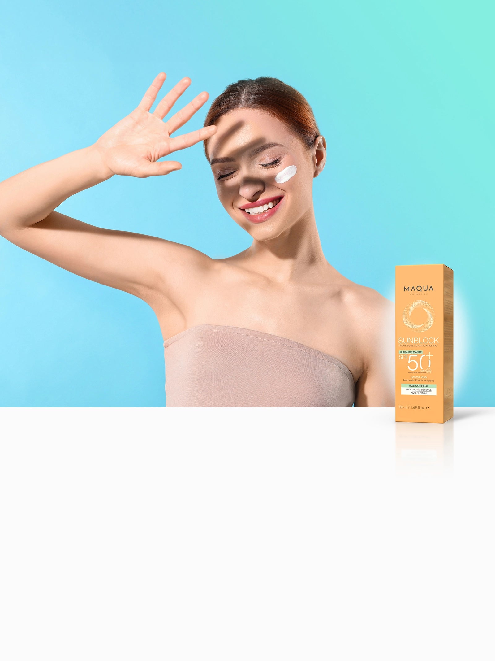 Sunblock SPF 50+ Crema viso ultra idratante